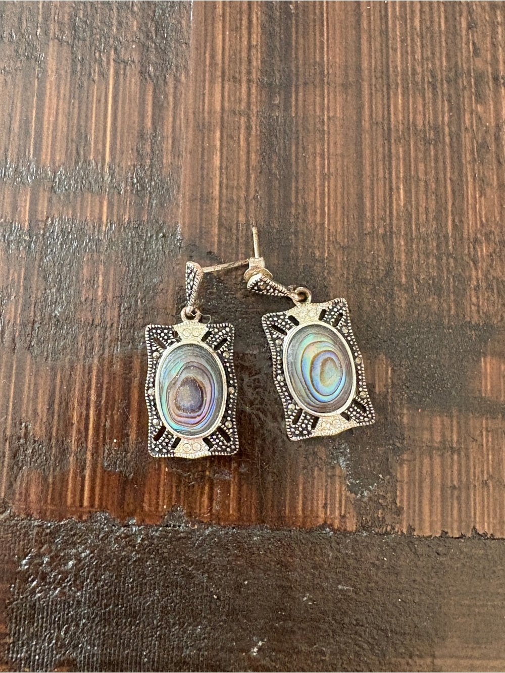 Marcasite Silvertone Earrings
